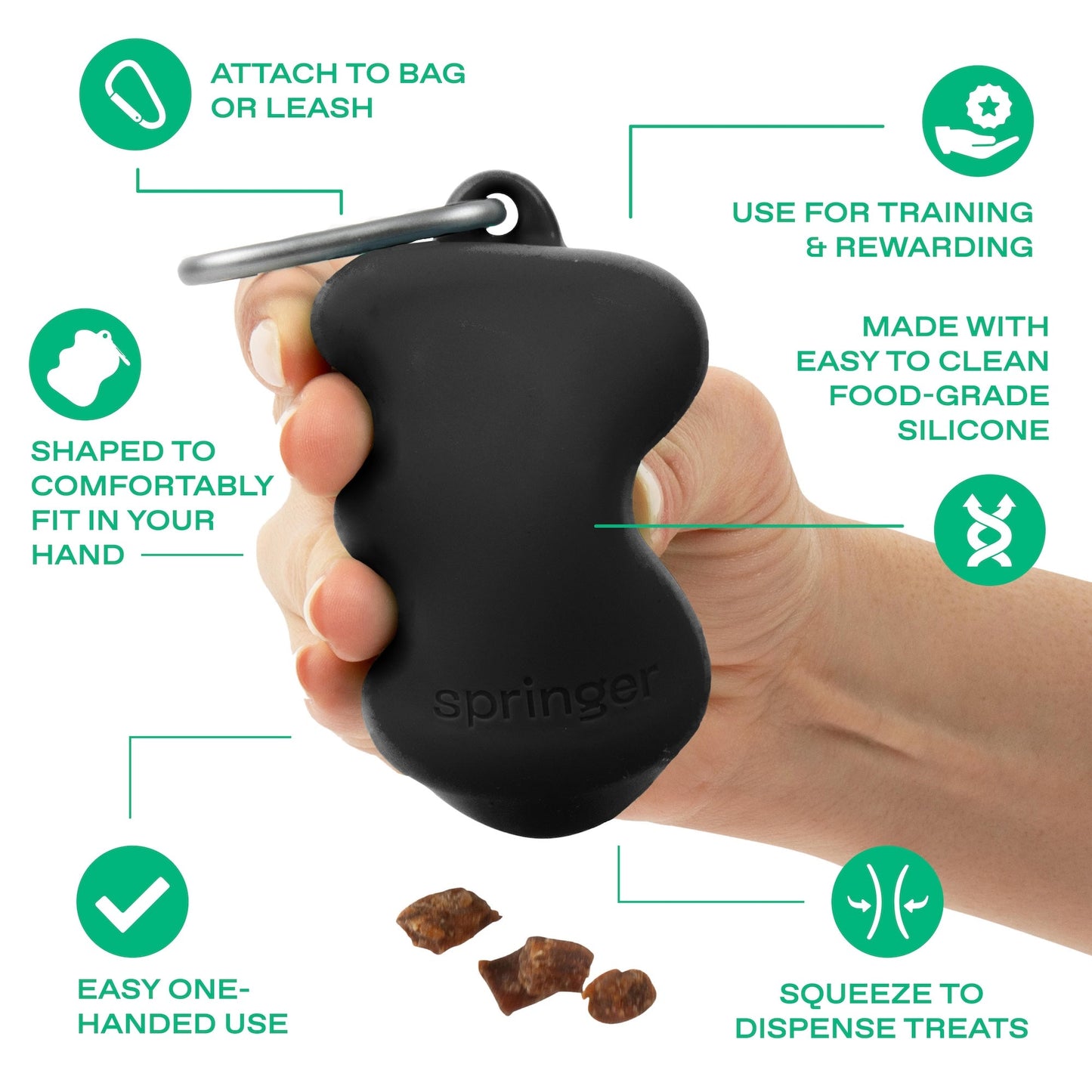 PawPop Treat Dispenser | Portable Silicone Dog Reward Pouch | PawPop