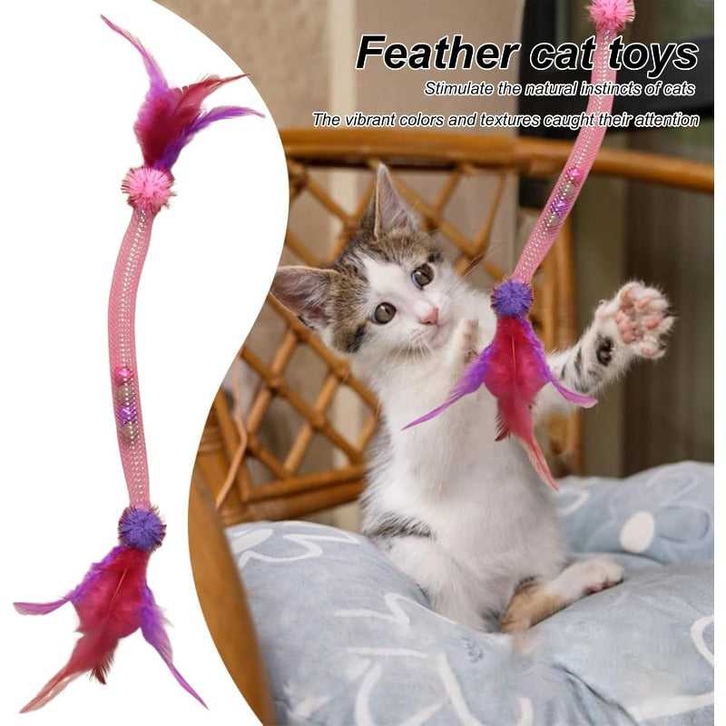 Cat Teaser Toy | Elastic Chew Rope For Active Play | PurrFlex