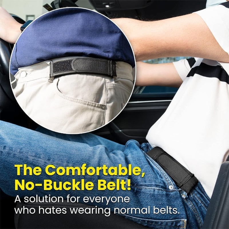 No Buckle Belt | Comfortable Elastic Waist Belt | FlexFit