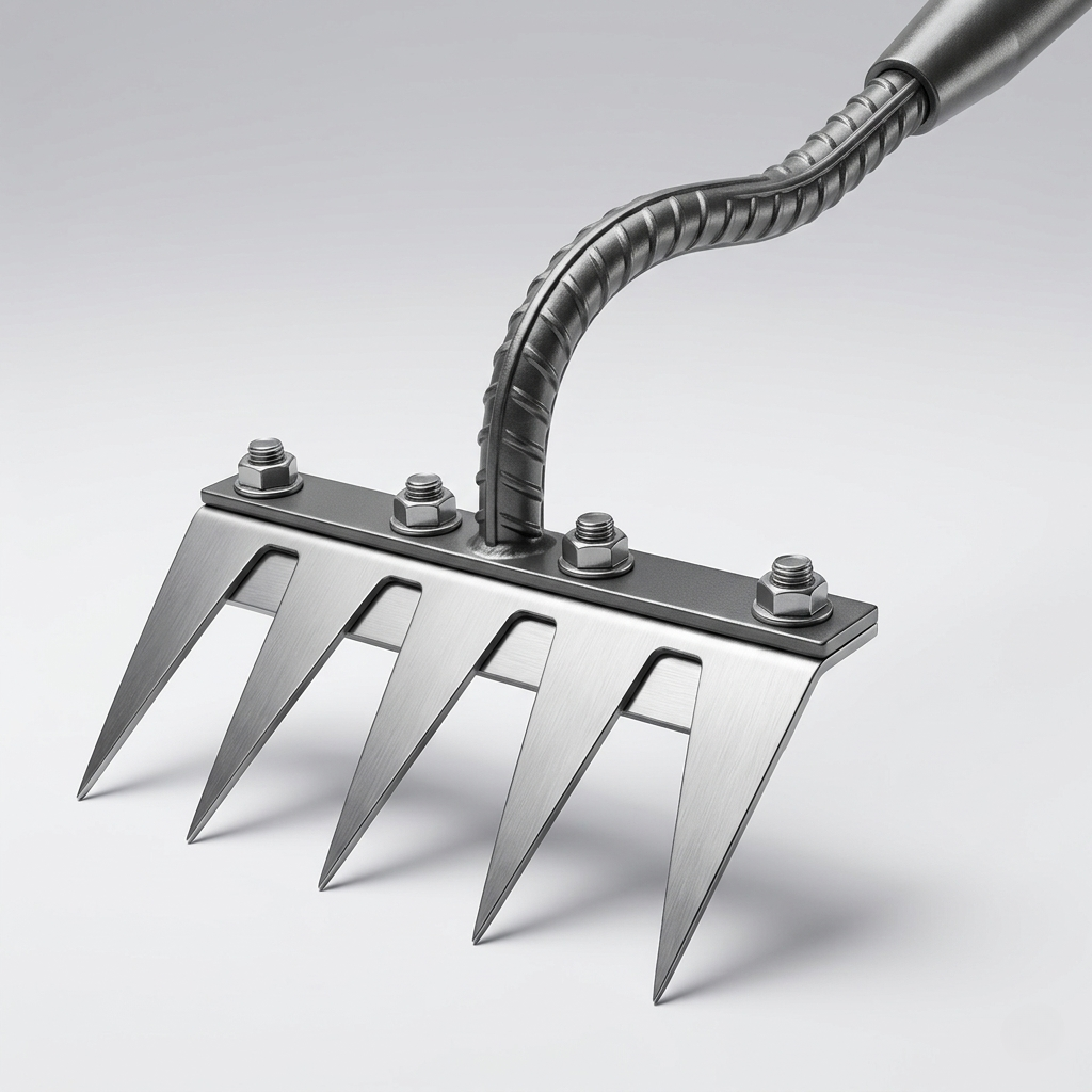 Garden Weeding Rake | Heavy Duty Carbon Steel Weed Puller | BeeHo