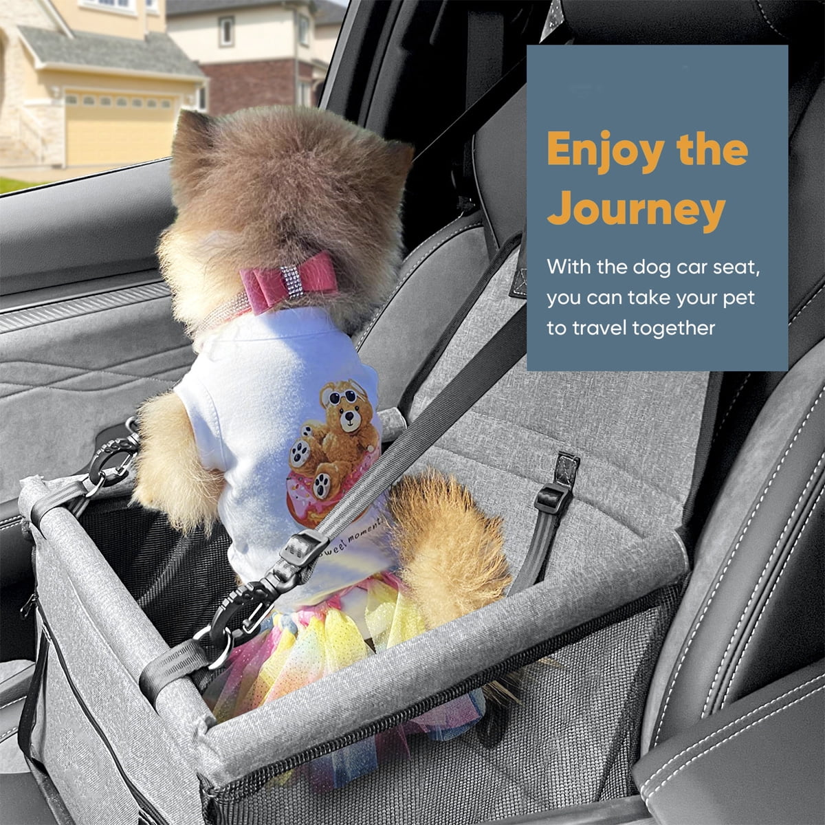 Pet Car Seat Carrier | Foldable Travel Booster Bed | RideNest