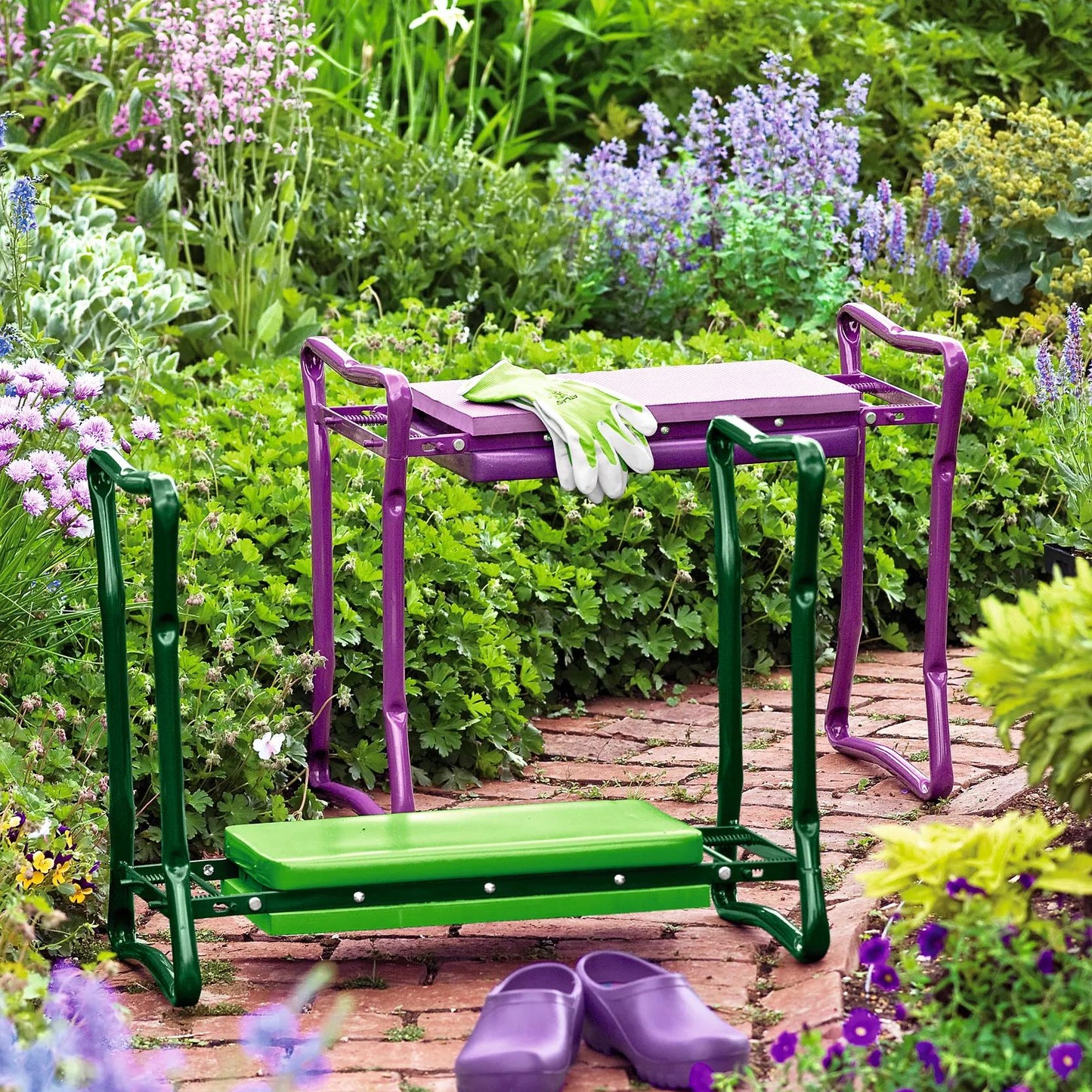 Garden Kneeler Bench | Foldable Padded Gardening Seat | DeepSeat