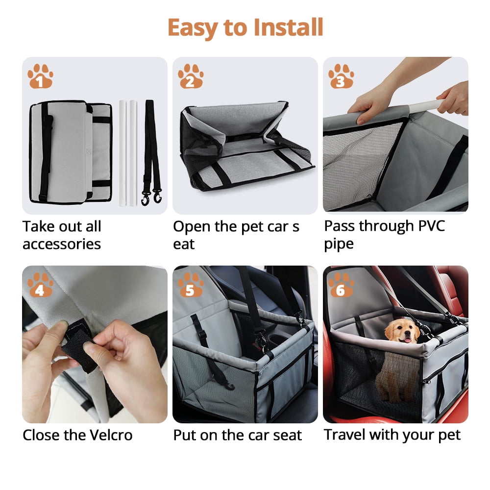 Pet Car Seat Carrier | Foldable Travel Booster Bed | RideNest
