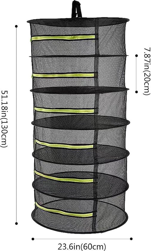 Hanging Drying Rack | 6-Layer Foldable Mesh Herb Dryer | HerbHalo
