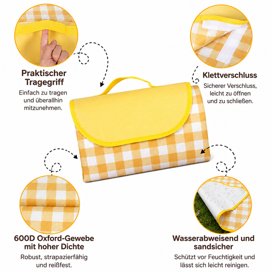 Foldable Picnic Mat | Water-Resistant Outdoor Camping Blanket | ParkPax