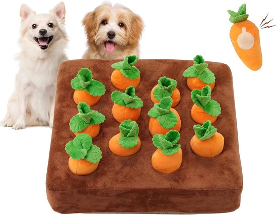 Dog Snuffle Mat | Interactive Carrot Slow Feeder Toy | SniffPatch
