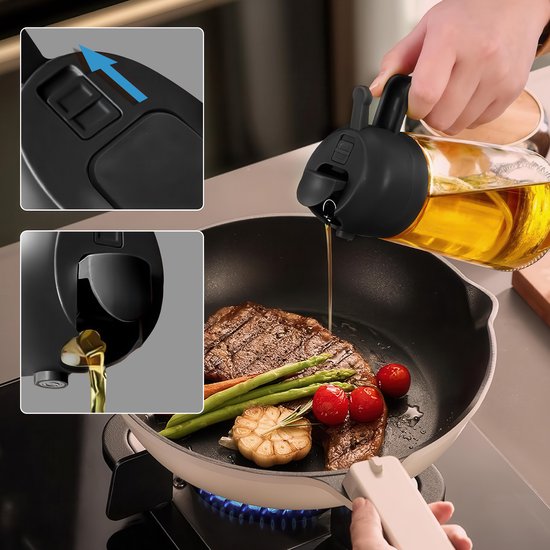 Olive Oil Sprayer Bottle | Refillable Glass Oil Dispenser | Mistiva