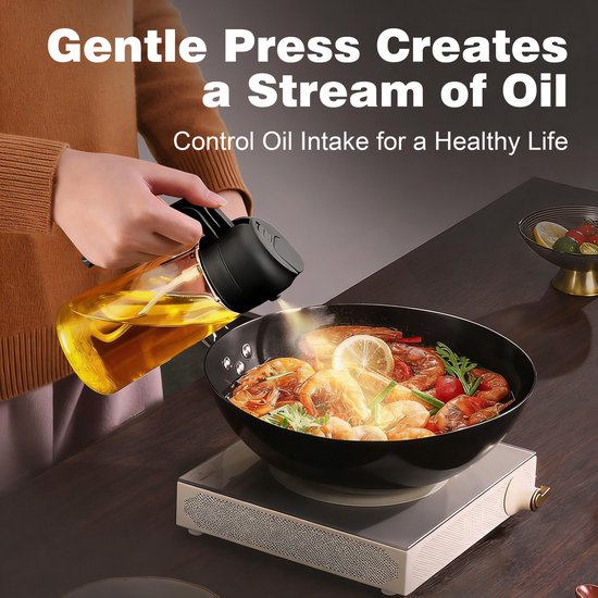 Olive Oil Sprayer Bottle | Refillable Glass Oil Dispenser | Mistiva