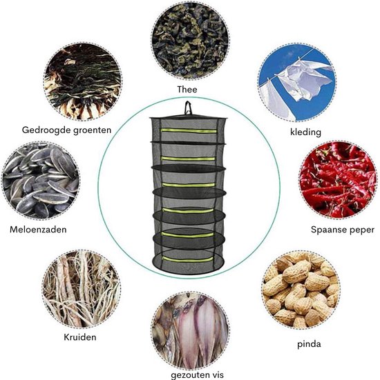Hanging Drying Rack | 6-Layer Foldable Mesh Herb Dryer | HerbHalo