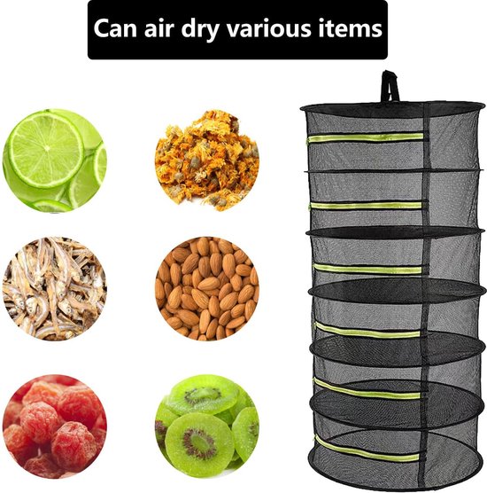 Hanging Drying Rack | 6-Layer Foldable Mesh Herb Dryer | HerbHalo