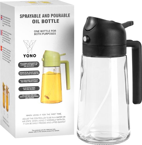 Olive Oil Sprayer Bottle | Refillable Glass Oil Dispenser | Mistiva