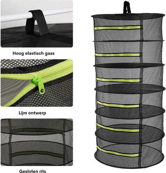 Hanging Drying Rack | 6-Layer Foldable Mesh Herb Dryer | HerbHalo