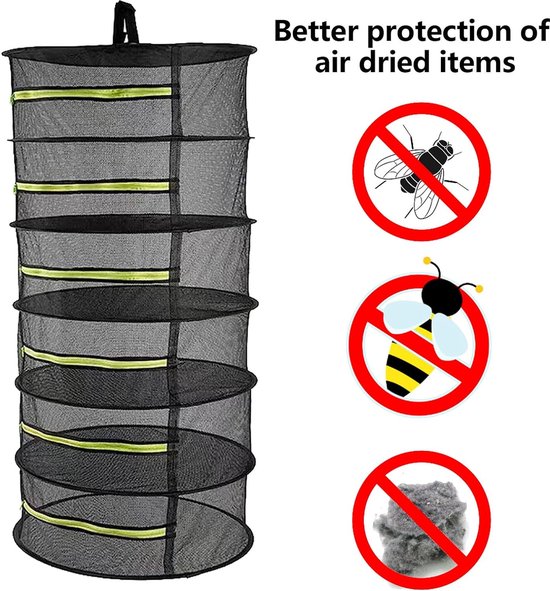 Hanging Drying Rack | 6-Layer Foldable Mesh Herb Dryer | HerbHalo
