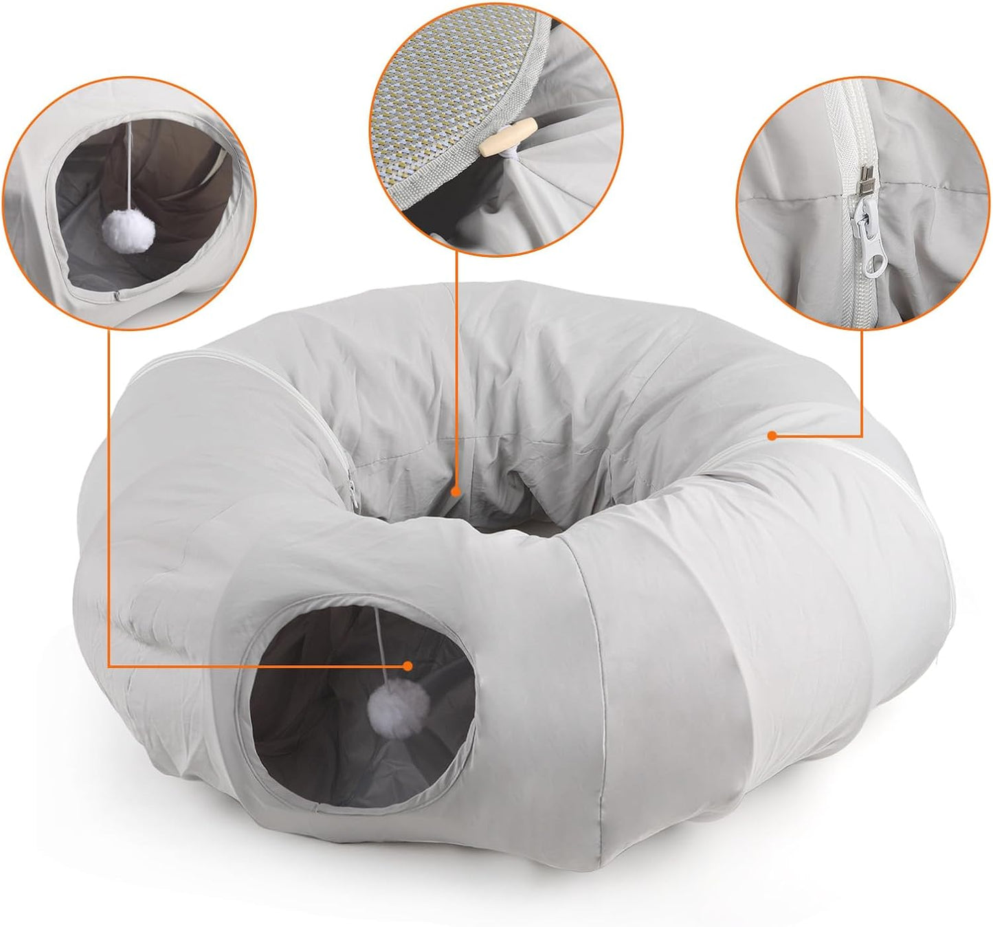 Foldable Cat Tunnel | Interactive Indoor Play Tube | PouncePop