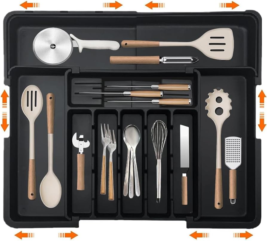 Expandable Drawer Organizer | Adjustable Cutlery Storage Tray | TidySlot