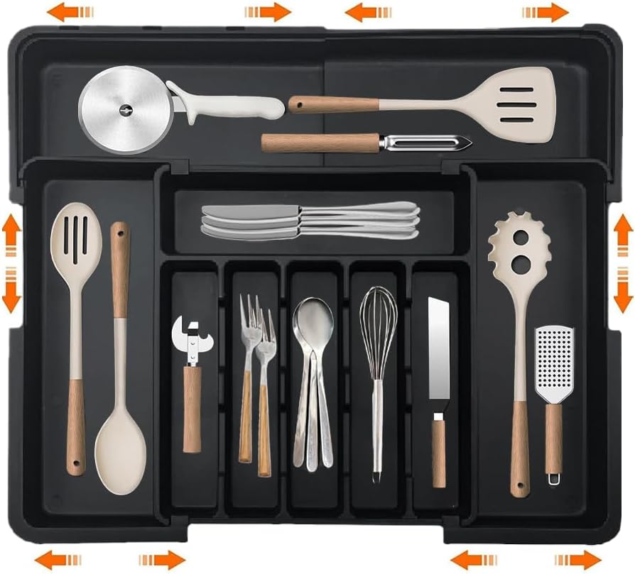 Expandable Drawer Organizer | Adjustable Cutlery Storage Tray | TidySlot