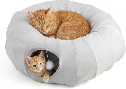 Foldable Cat Tunnel | Interactive Indoor Play Tube | PouncePop
