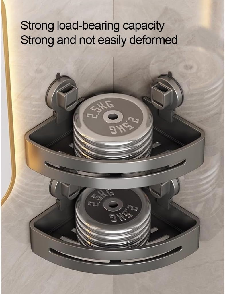 Suction Shower Caddy | No-Drill Bathroom Storage Shelf | GripCaddy