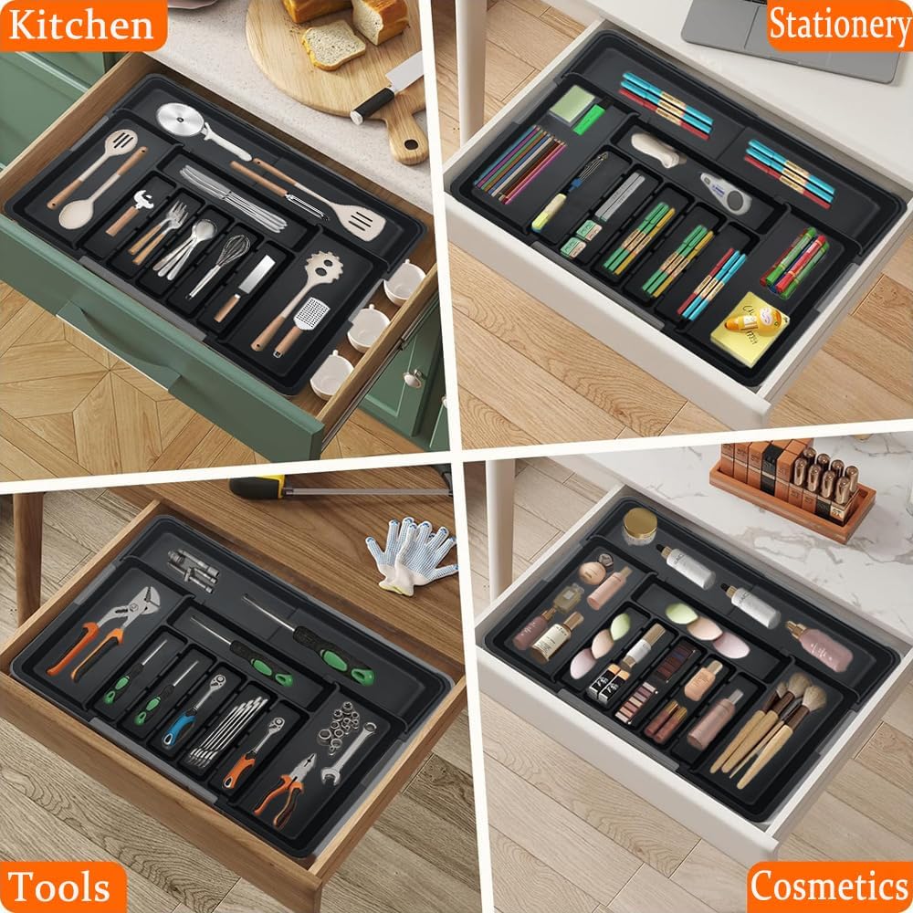 Expandable Drawer Organizer | Adjustable Cutlery Storage Tray | TidySlot