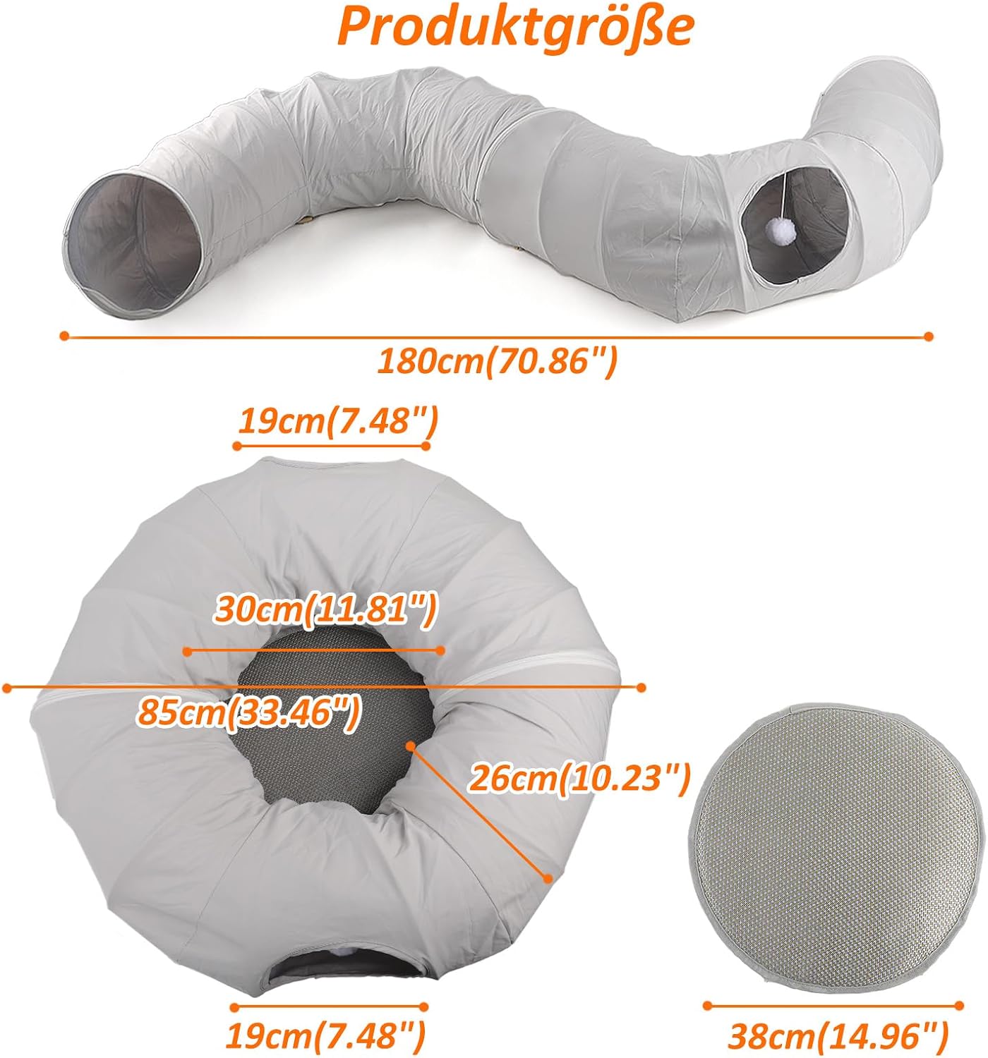 Foldable Cat Tunnel | Interactive Indoor Play Tube | PouncePop
