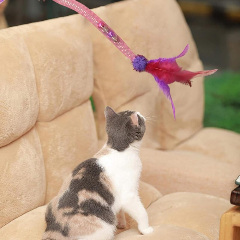 Cat Teaser Toy | Elastic Chew Rope For Active Play | PurrFlex