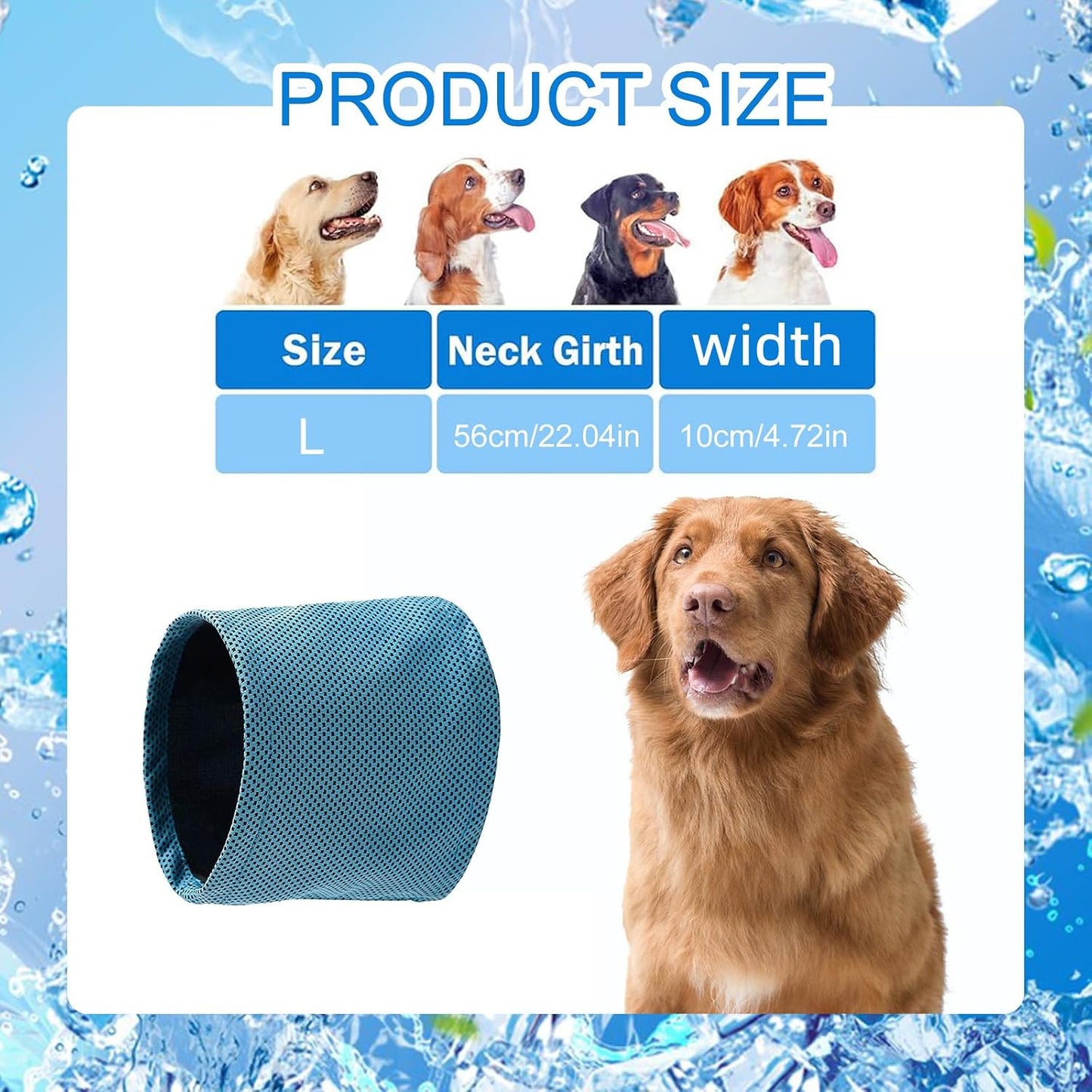 Dog Cooling Bandana | Breathable Summer Neck Scarf | ChillPup