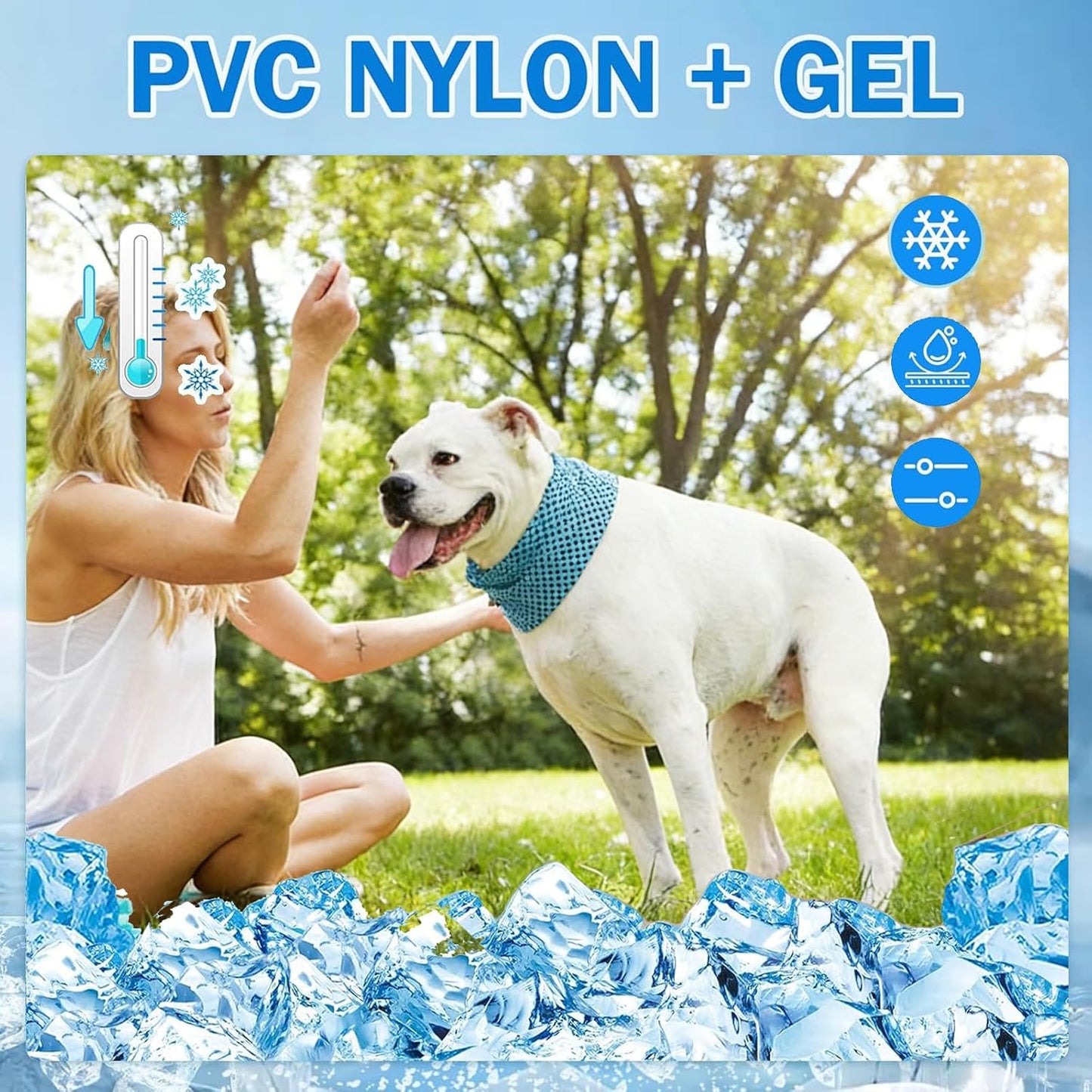 Dog Cooling Bandana | Breathable Summer Neck Scarf | ChillPup