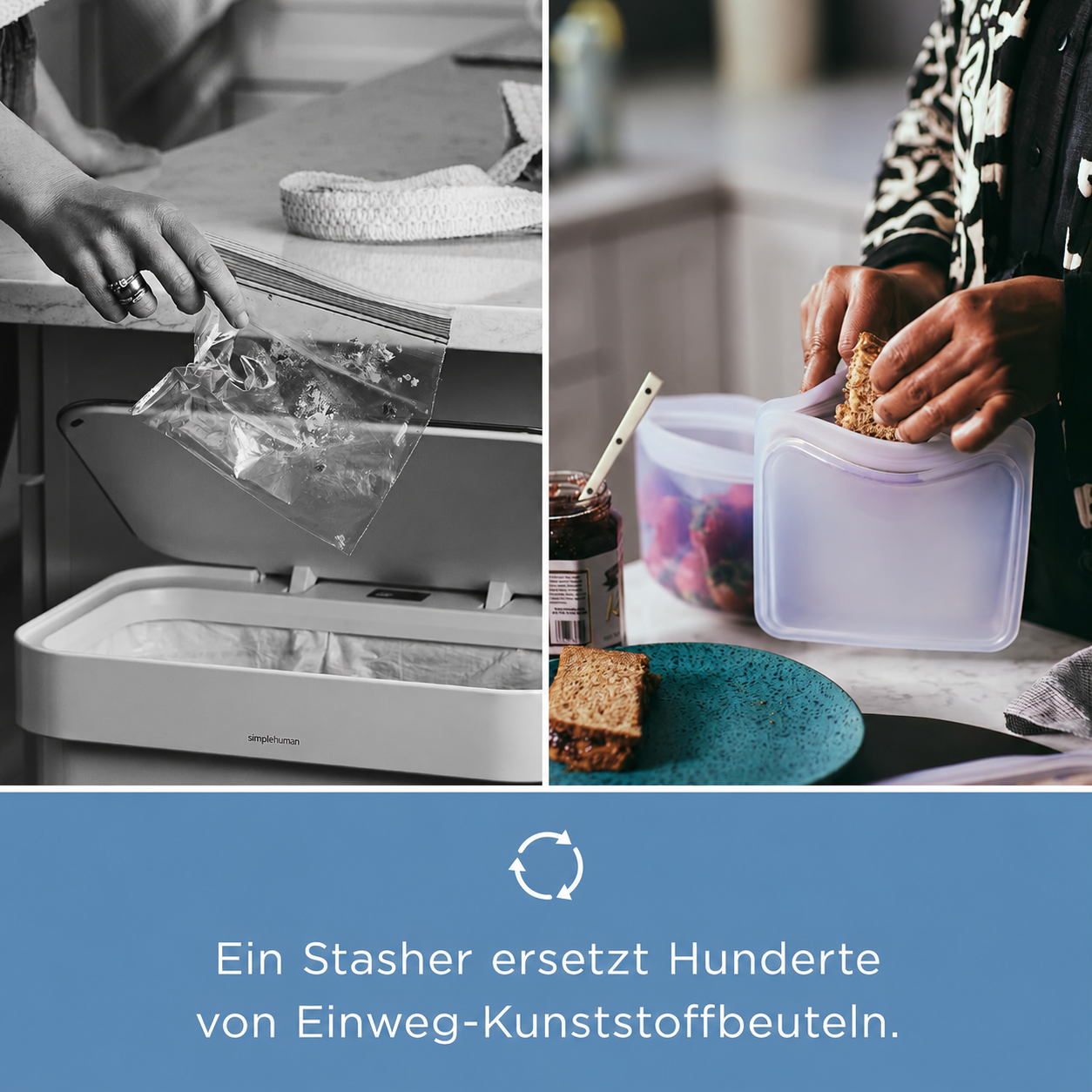 Reusable Silicone Food Bag | Leak-Resistant Kitchen Storage Pouch | FreshSeal