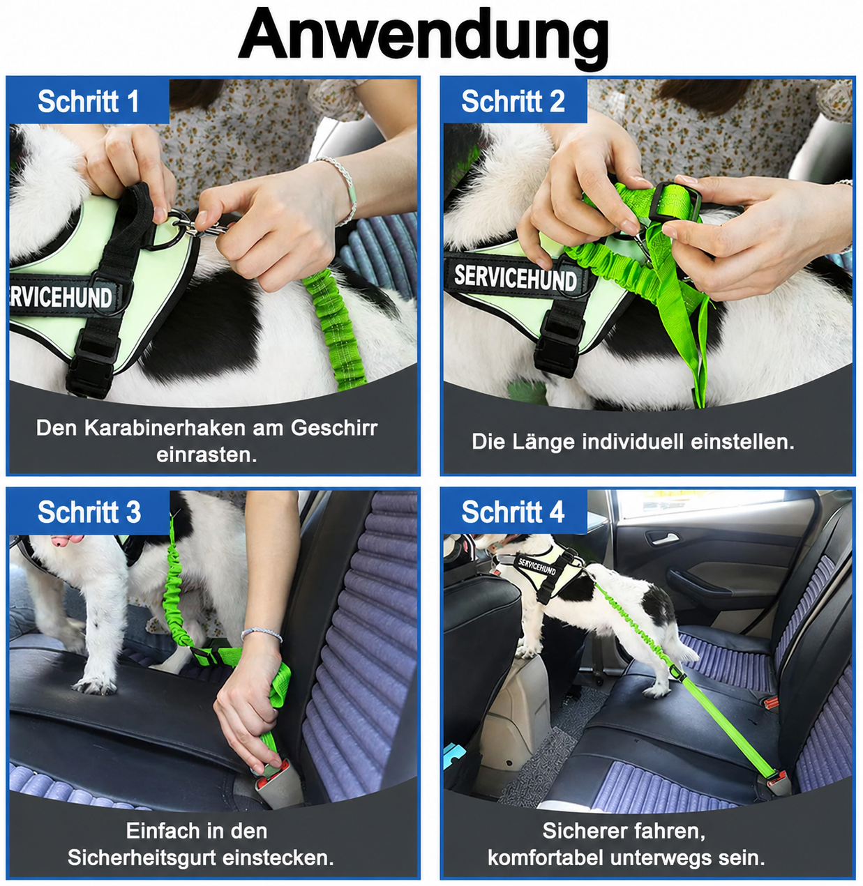 Dog Car Seat Belt | Adjustable Reflective Pet Safety Strap | PupLink