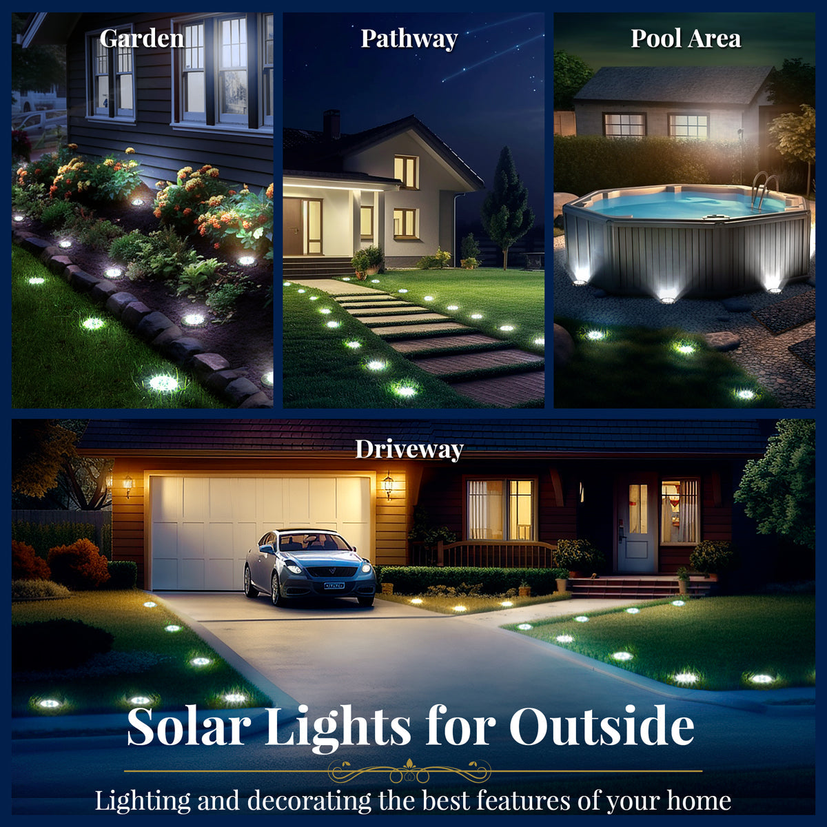 Solar Ground Lights | Waterproof Outdoor Pathway Lighting | SolLights