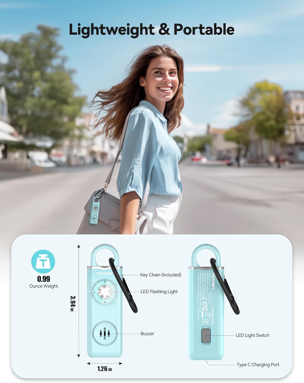 Personal Safety Alarm | 130dB Self Defense Keychain Alarm | MilitaryKart