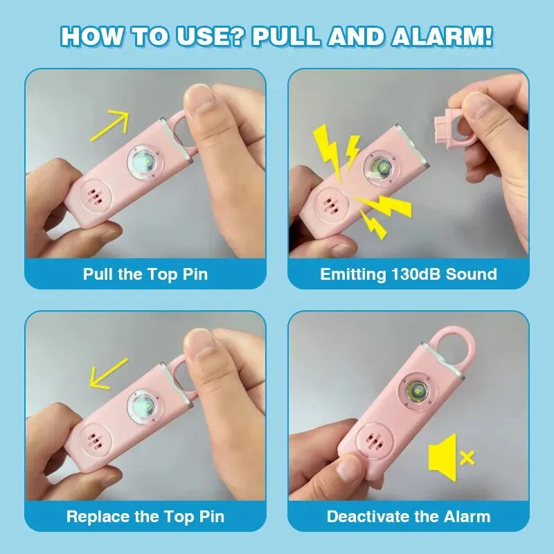 Personal Safety Alarm | 130dB Self Defense Keychain Alarm | MilitaryKart