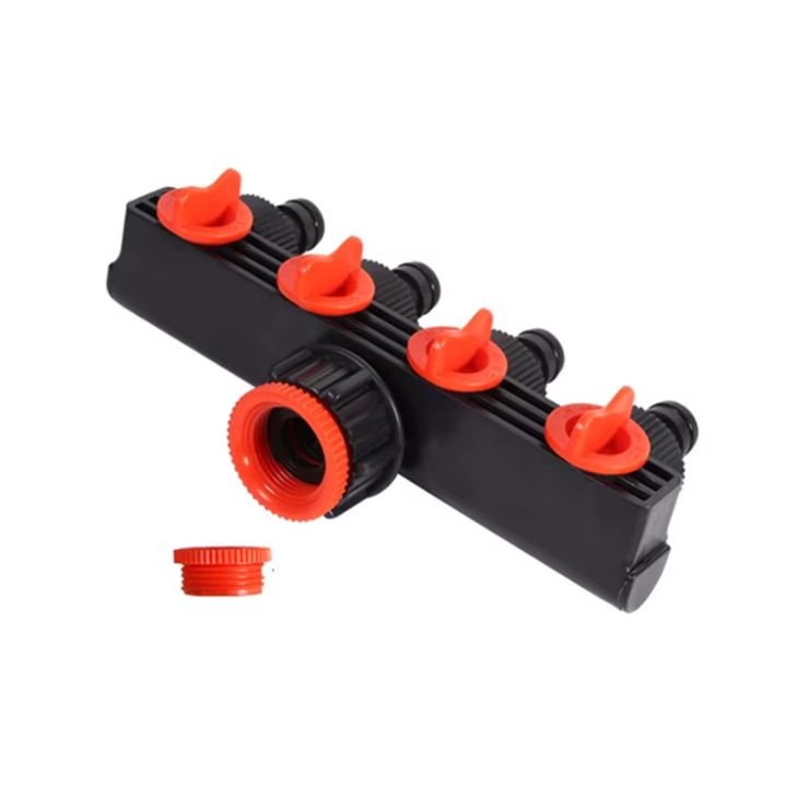 Garden Hose Splitter | 4-Way Adjustable Water Tap Connector | AquaFlow