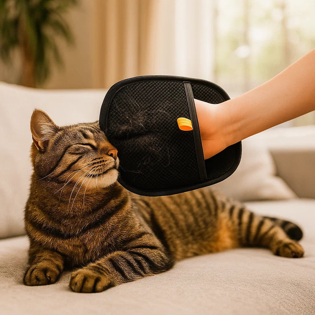 Pet Hair Remover Glove | Gentle Deshedding Grooming Brush | FurEase