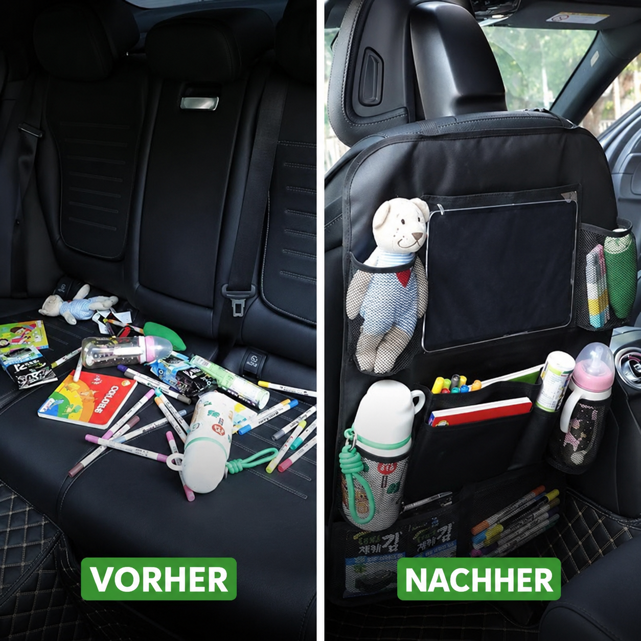 Car Seat Organizer | Backseat Storage With Tablet Holder | SeatNest