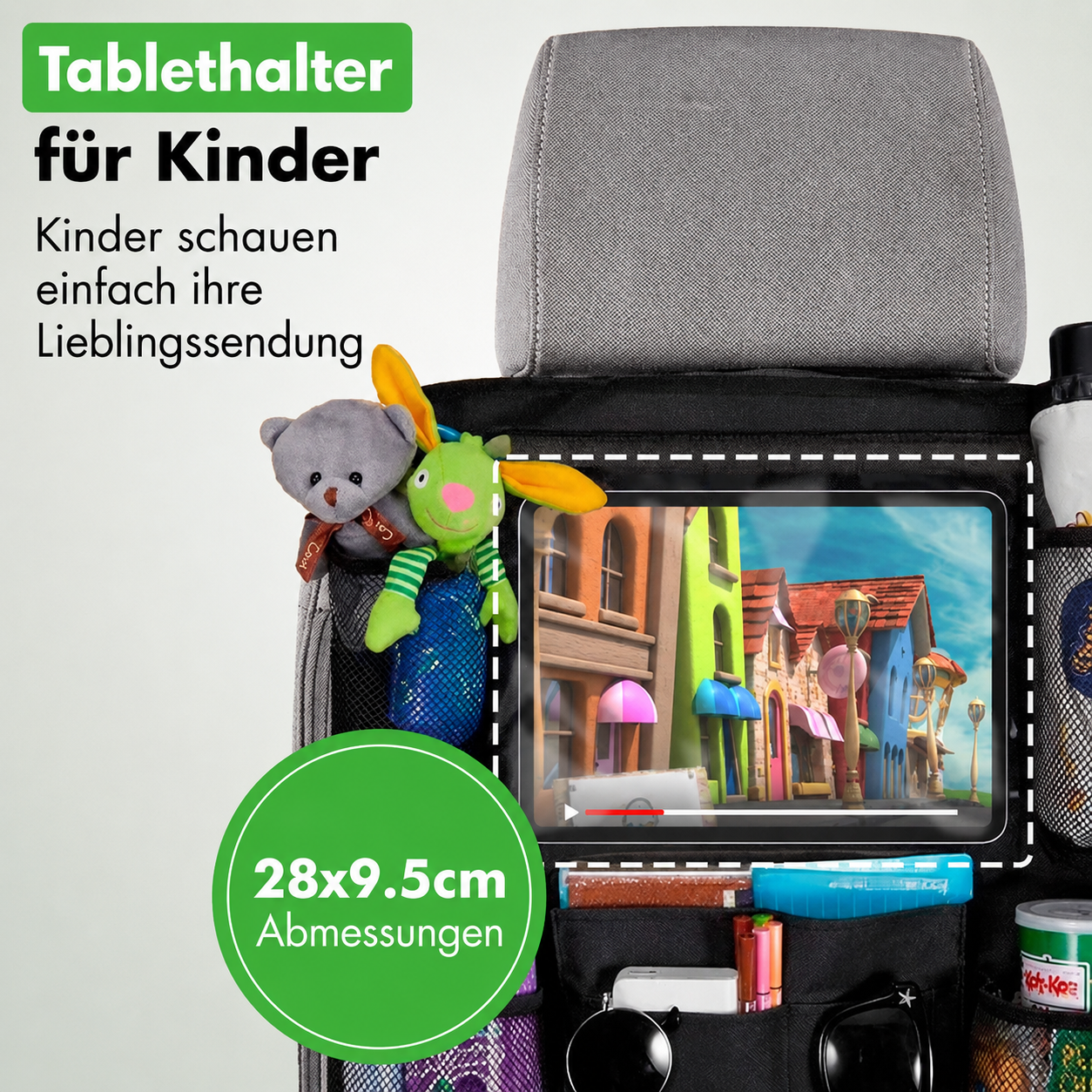 Car Seat Organizer | Backseat Storage With Tablet Holder | SeatNest