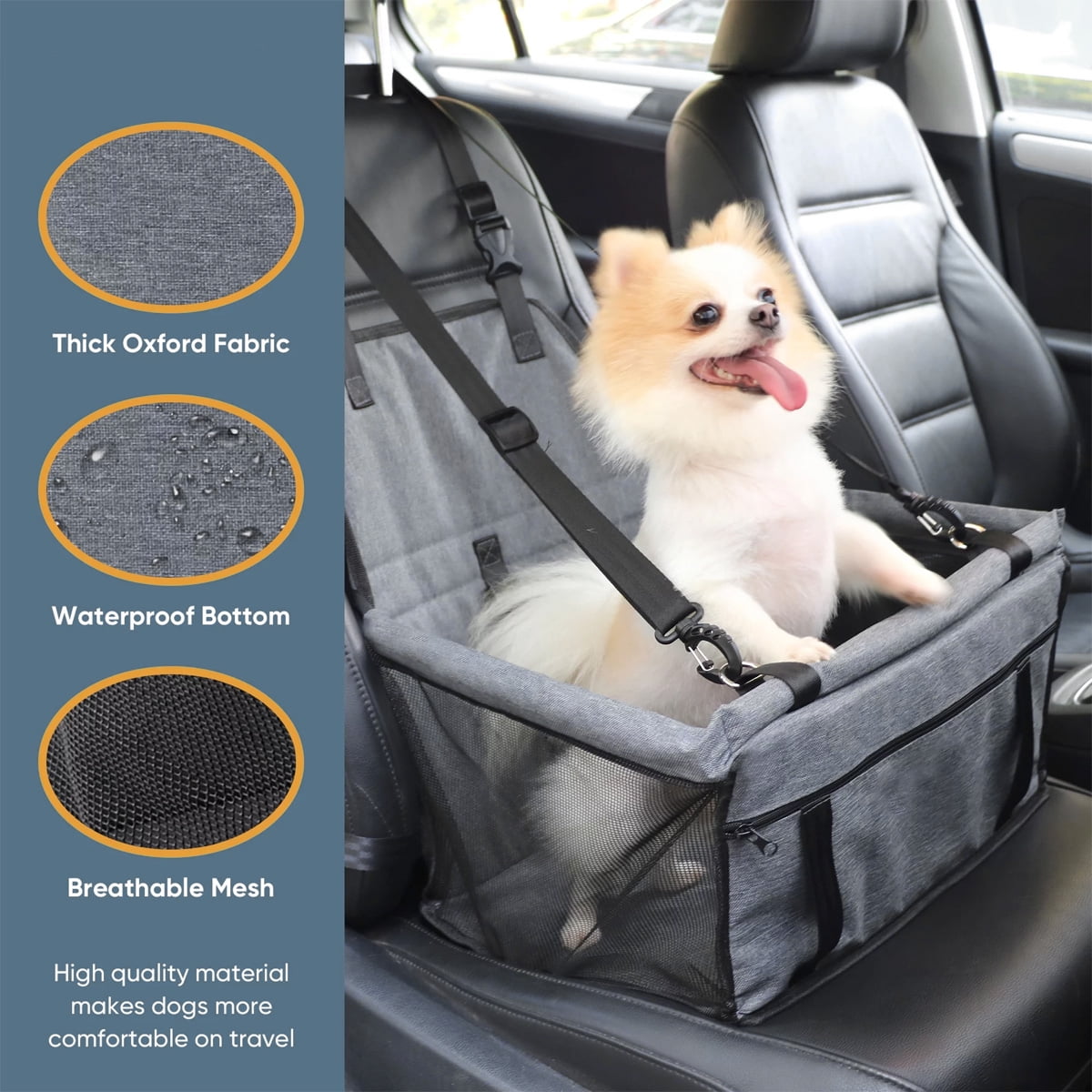Pet Car Seat Carrier | Foldable Travel Booster Bed | RideNest