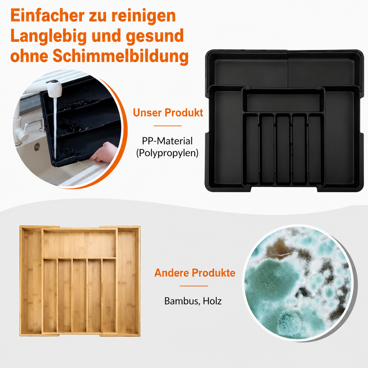 Expandable Drawer Organizer | Adjustable Cutlery Storage Tray | TidySlot