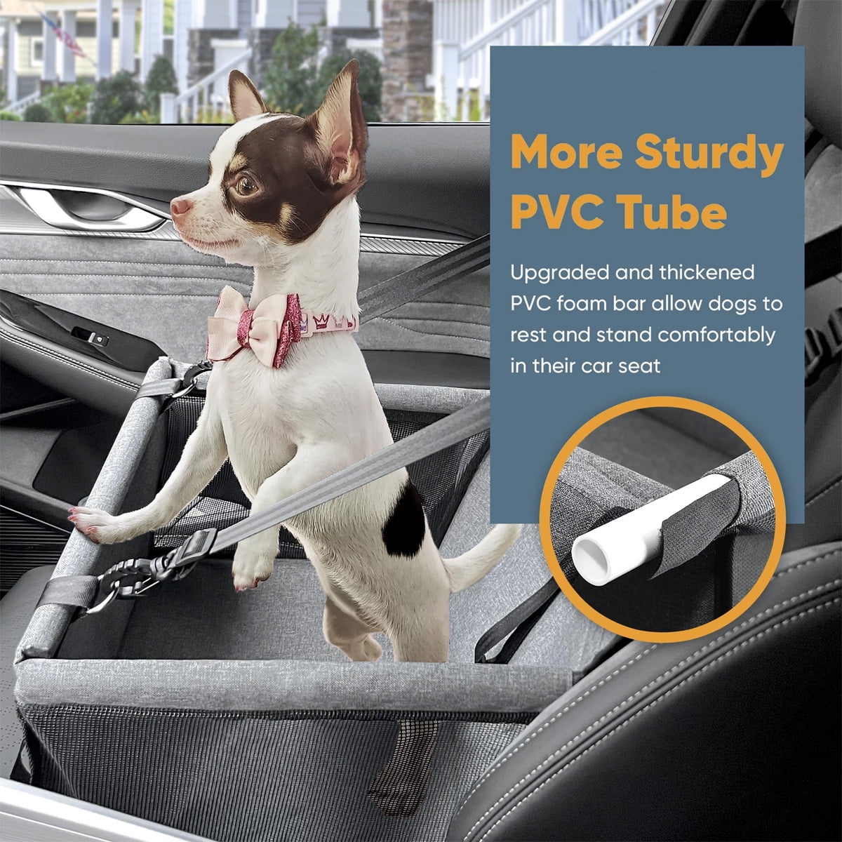 Pet Car Seat Carrier | Foldable Travel Booster Bed | RideNest