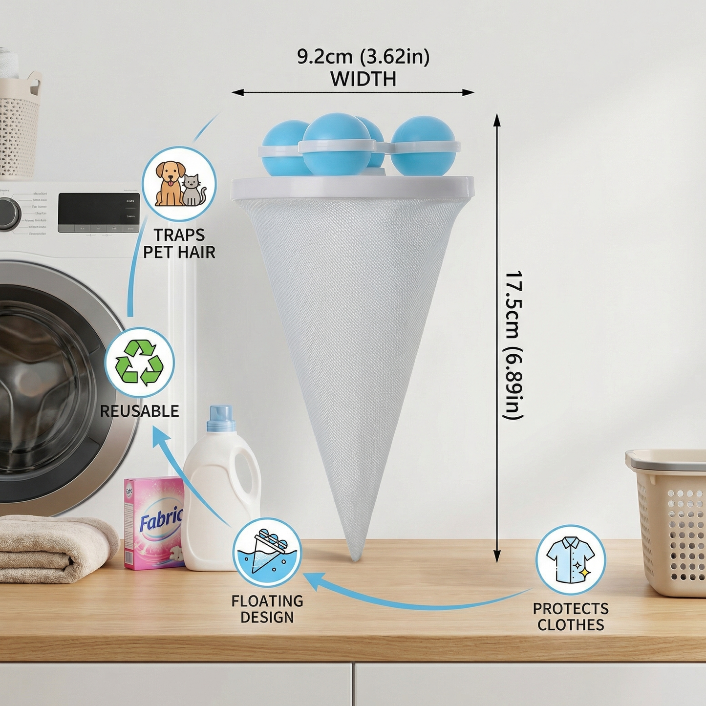 Pet Hair Remover For Laundry | Washing Machine Hair Catcher | FurCatch